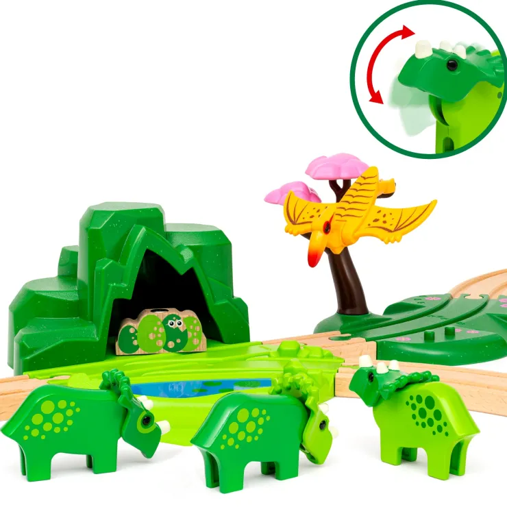 Brio Wooden Toys | Trains & Train Sets>Dinosaur Deluxe Set 45 pieces