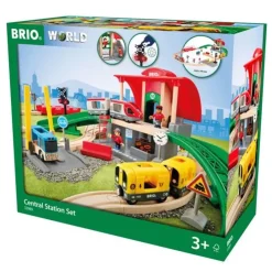 Brio Wooden Toys | Trains & Train Sets>World Central Station Set 37 Piece