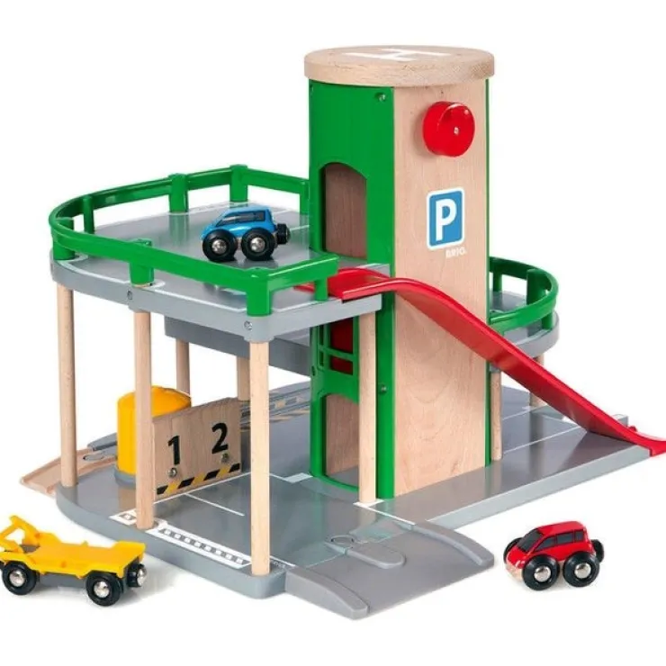 Brio Wooden Toys | Trains & Train Sets>World Parking Garage 7 Piece