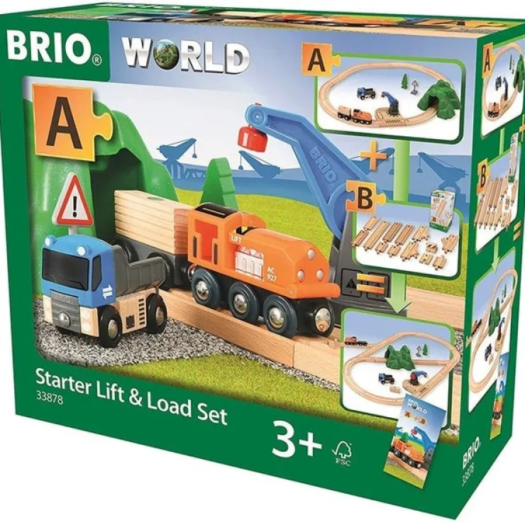 Brio Wooden Toys | Trains & Train Sets>* World Starter Lift & Load Set A