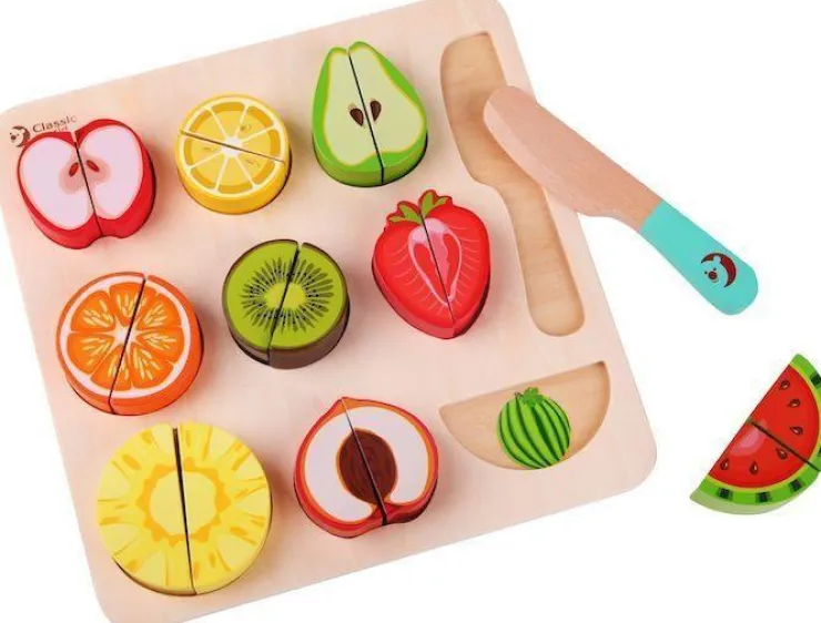 Classic World Wooden Toys | Jigsaw Puzzles>Cutting Fruit Puzzle
