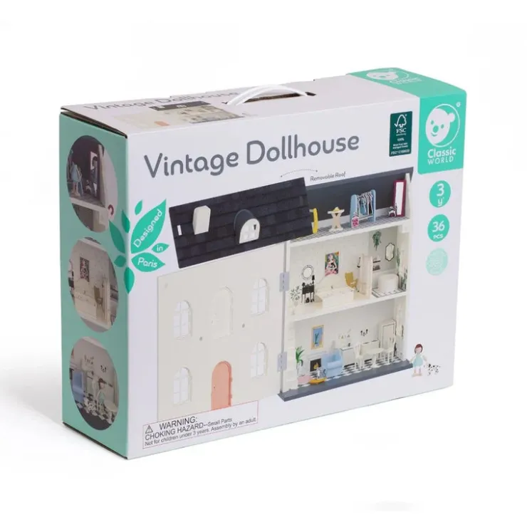 Classic World Wooden Toys | Dolls>Vintage Dolls House