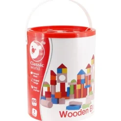 Classic World Wooden Toys | Building Blocks>Wooden Blocks - 100 pc
