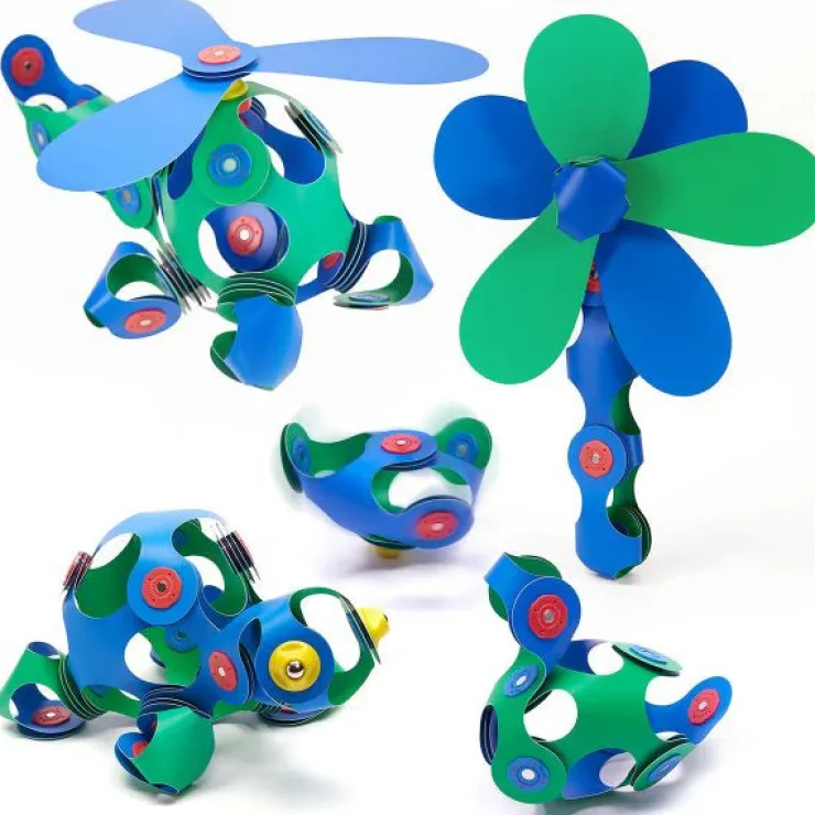 Clixo Steam Toys | Magnetic Construction>Crew Pack - Blue/Green (30pc)