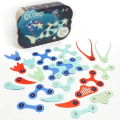 Clixo Steam Toys | Magnetic Construction>Ocean Creatures Glow Pack (24pc)