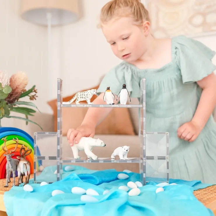 Connetix Magnetic Construction | Building Sets>Clear Rectangle Pack 12pc