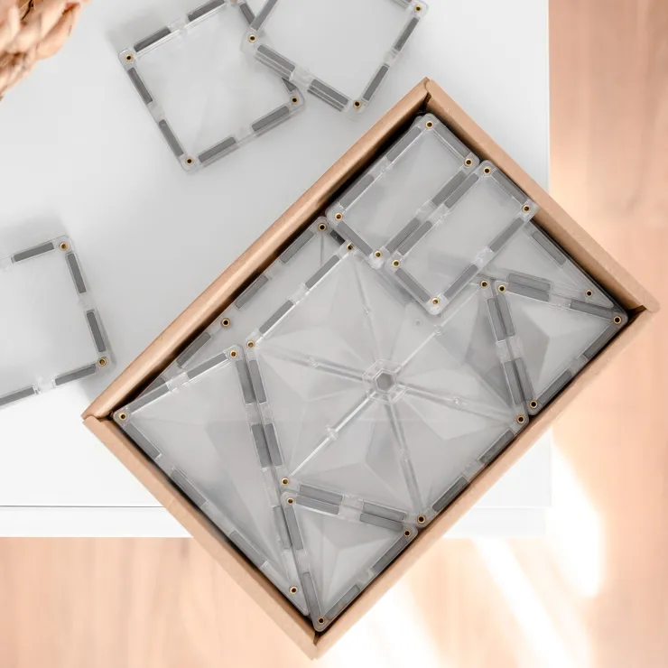 Connetix Building Sets | Magnetic Tiles>Clear Starter Pack 34pc
