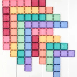 Connetix Building Sets | Magnetic Tiles>Pastel Rectangle Pack 24pc