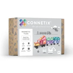 Connetix Building Sets | Magnetic Tiles>Pastel Transport Pack 50pc