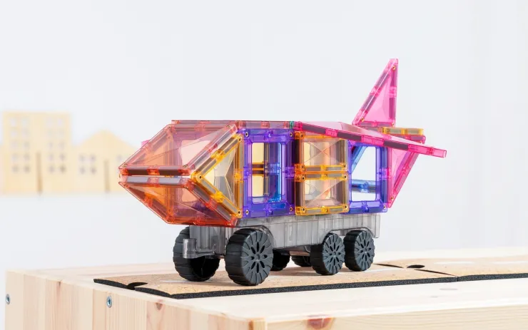 Connetix Building Sets | Magnetic Tiles>Pastel Transport Pack 50pc
