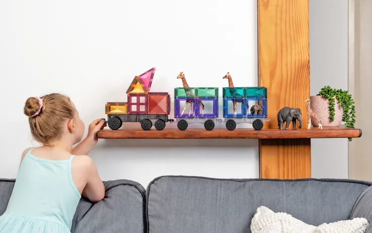 Connetix Building Sets | Magnetic Tiles>Pastel Transport Pack 50pc