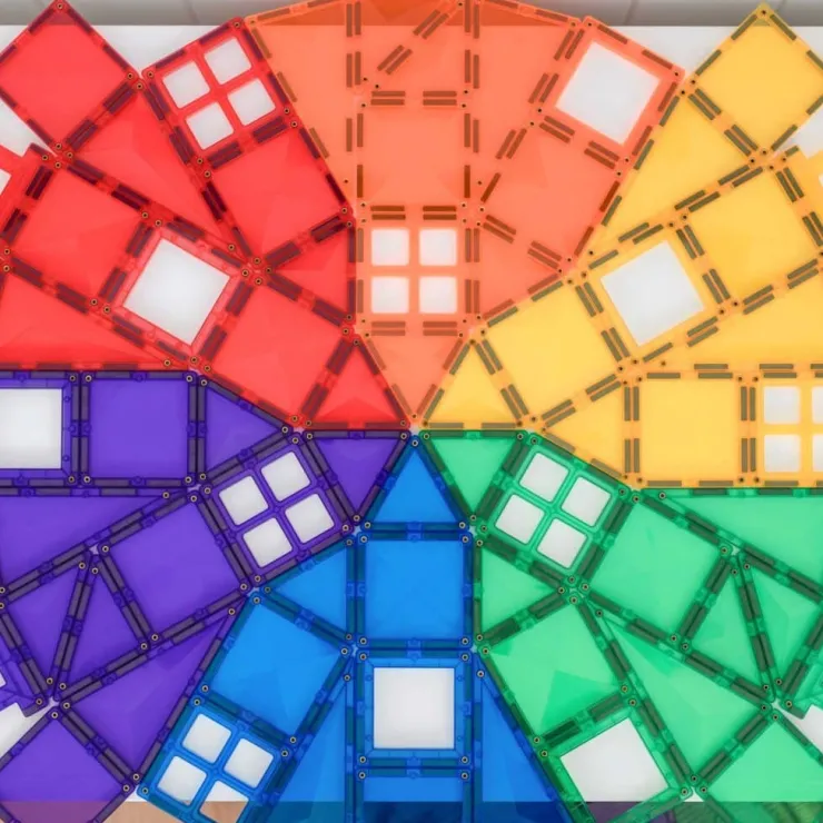 Connetix Building Sets | Magnetic Tiles>Rainbow Creative Pack 102pc