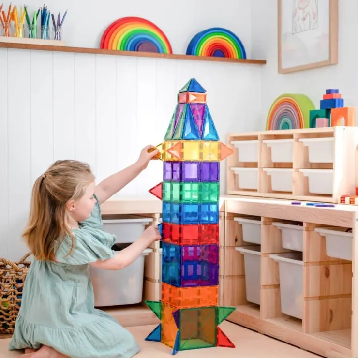 Connetix Building Sets | Magnetic Tiles>Rainbow Creative Pack 102pc