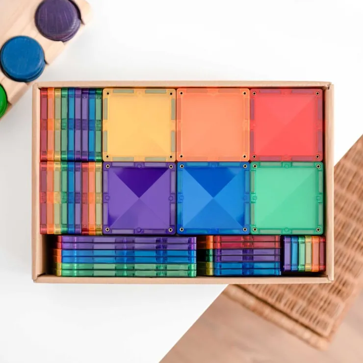 Connetix Building Sets | Magnetic Tiles>Rainbow Creative Pack 102pc