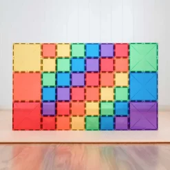 Connetix Building Sets | Magnetic Tiles>Rainbow Square Pack 42pc