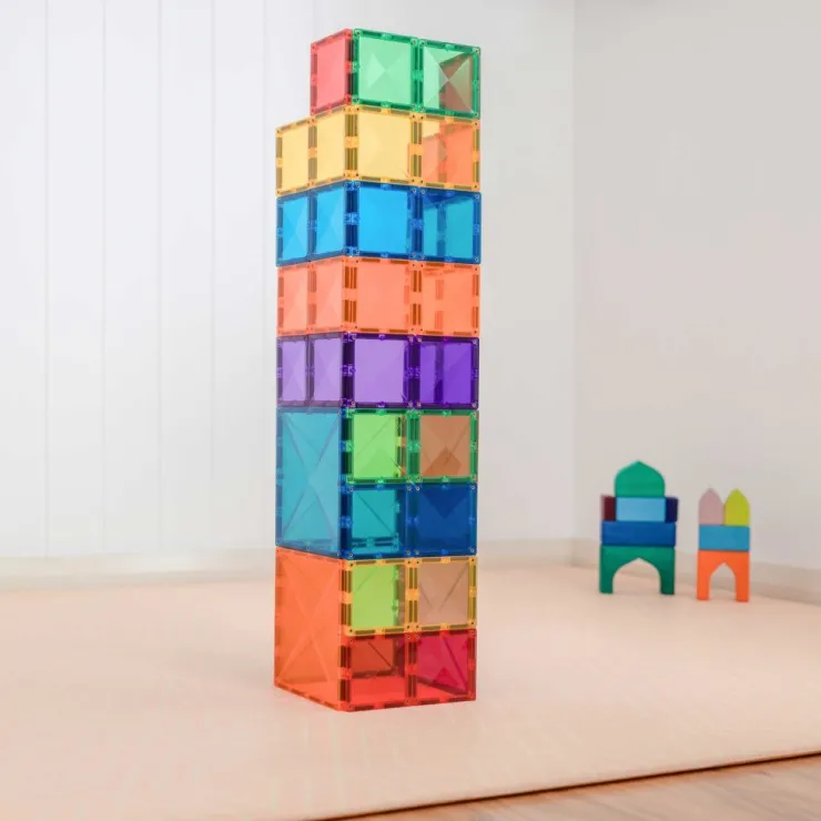 Connetix Building Sets | Magnetic Tiles>Rainbow Square Pack 42pc