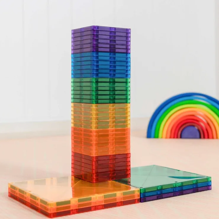 Connetix Building Sets | Magnetic Tiles>Rainbow Square Pack 42pc