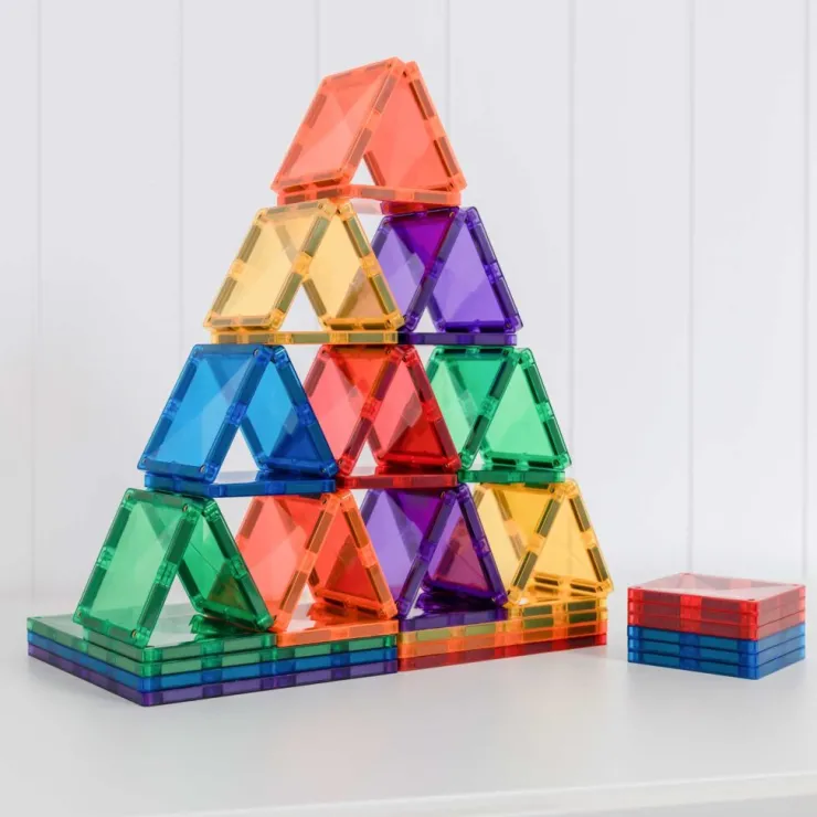 Connetix Building Sets | Magnetic Tiles>Rainbow Square Pack 42pc
