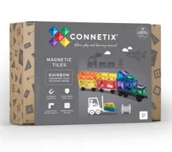 Connetix Building Sets | Magnetic Tiles>Rainbow Transport Pack 50pc