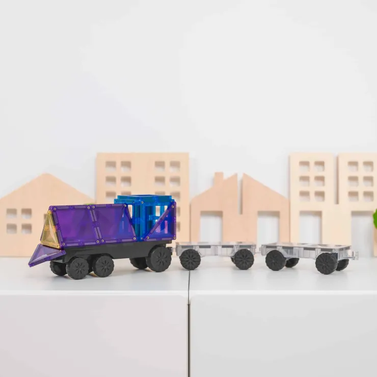 Connetix Building Sets | Magnetic Tiles>Rainbow Transport Pack 50pc