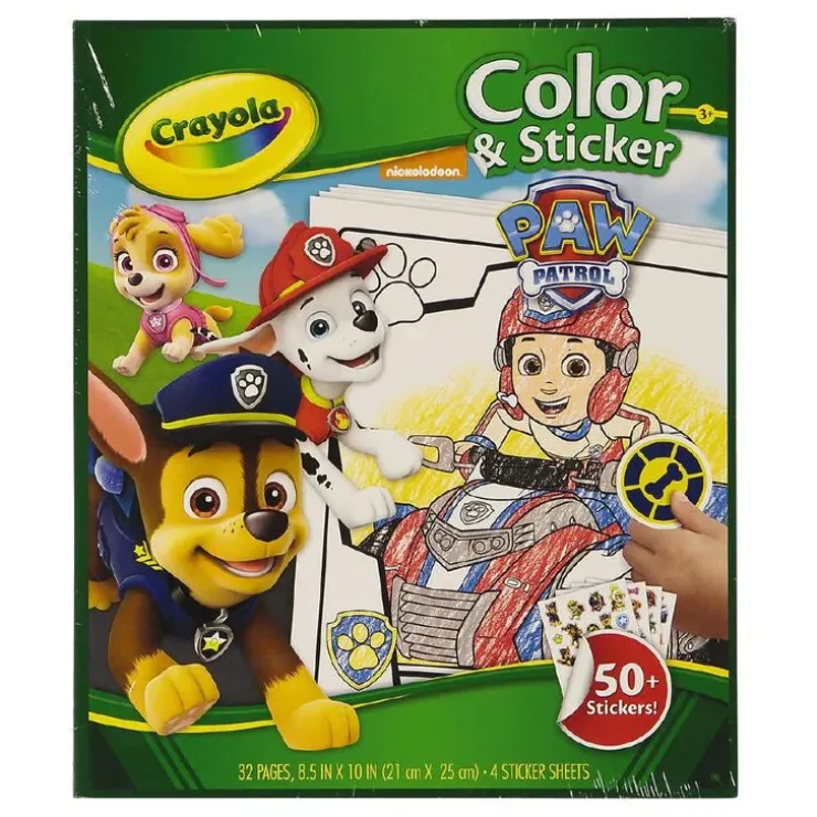 Crayola Drawing, Colouring & Painting | Stationary & Stickers>Colour & Sticker Book - Paw Patrol
