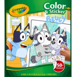 Crayola Drawing, Colouring & Painting | Stationary & Stickers>Colour & Sticker Book - Bluey