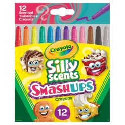 Crayola Art Supplies | Drawing, Colouring & Painting>Silly Scents Smash Ups Twistable Scented Crayons 12 Pk Mini