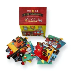 Crocodile Creek Jigsaw Puzzles | 3 Years+>24pc - Fire Station Puzzle