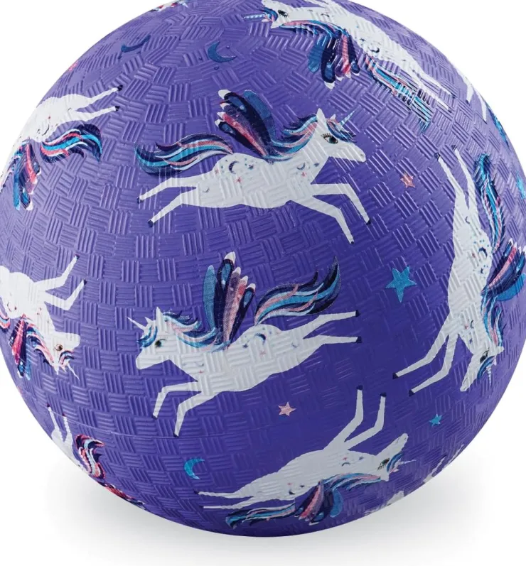 Crocodile Creek Balls | 3 Years+>5" Playground Ball - Purple Unicorn