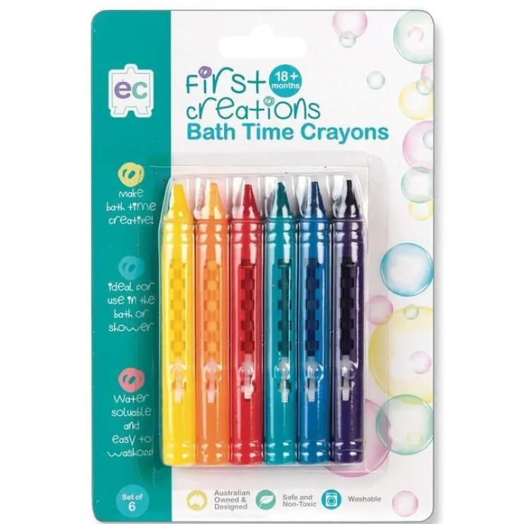 Early Creations Art Supplies | Drawing, Colouring & Painting>EC First Creations Bath Time Crayons - 6 pack