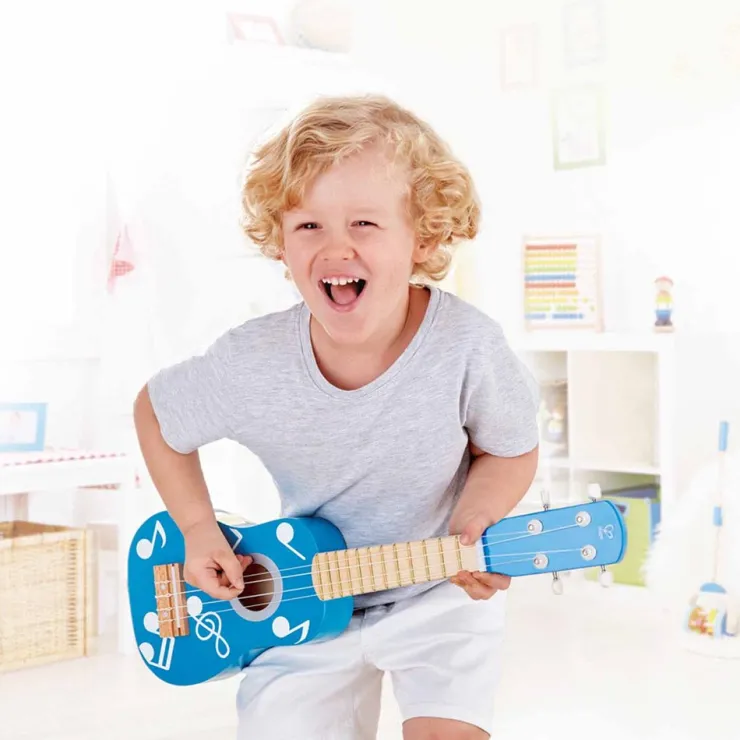 HAPE Wooden Toys | Musical Toys>Blue Ukulele