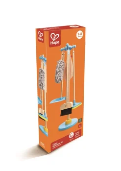 HAPE Pretend Play | Wooden Toys>Broom & Swiffer Cleaning Stand