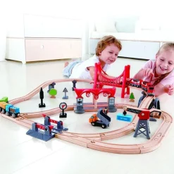 Hape Wooden Toys | Trains & Train Sets>Busy City Rail Set