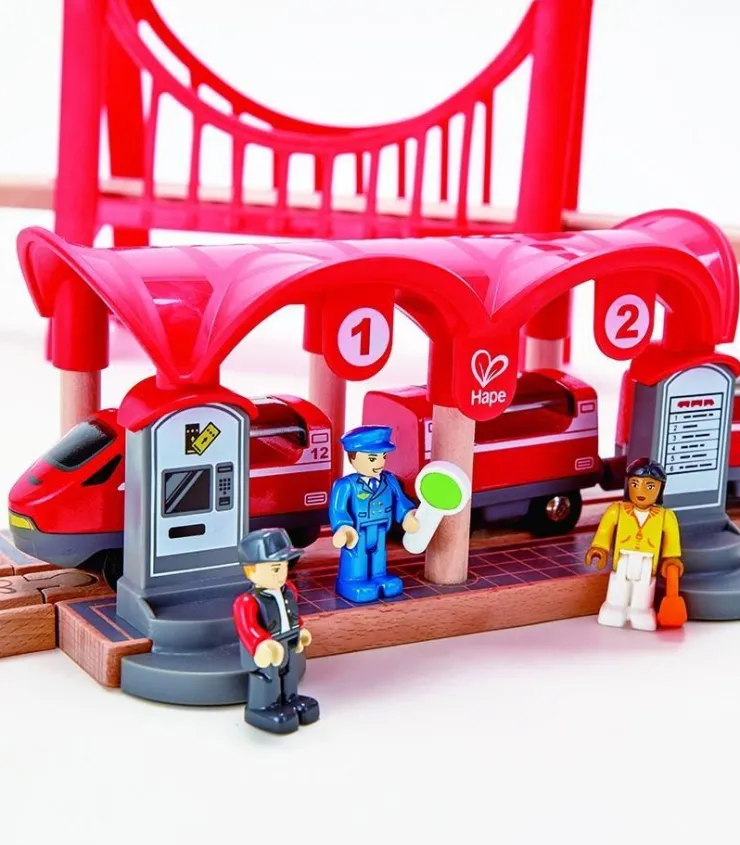 Hape Wooden Toys | Trains & Train Sets>Busy City Rail Set