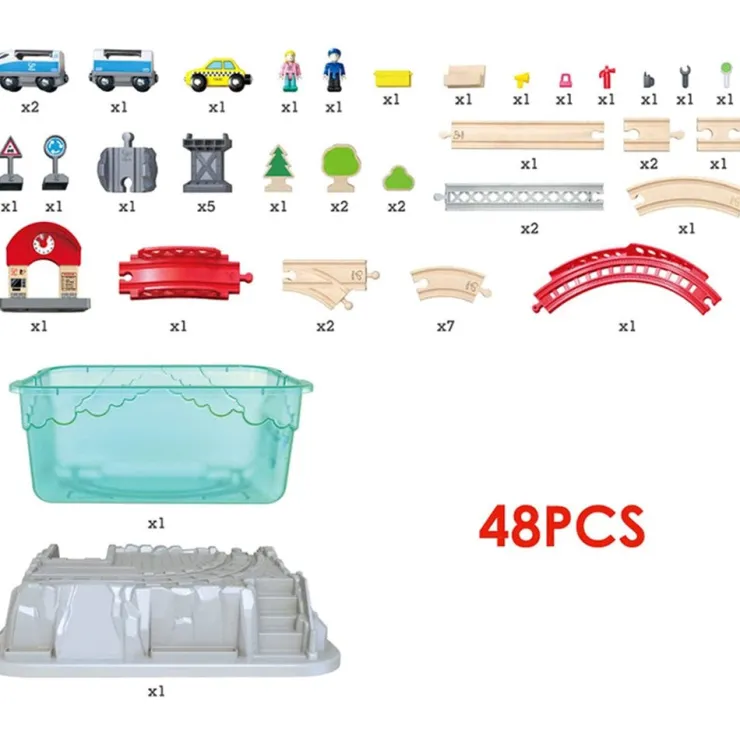 HAPE Wooden Toys | Trains & Train Sets>City Train Bucket Set