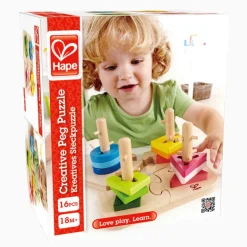 Hape Wooden Toys | Jigsaw Puzzles>Creative Peg Puzzle*
