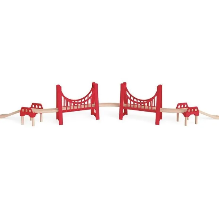 HAPE Wooden Toys | Trains & Train Sets>Extended Double Suspension Bridge