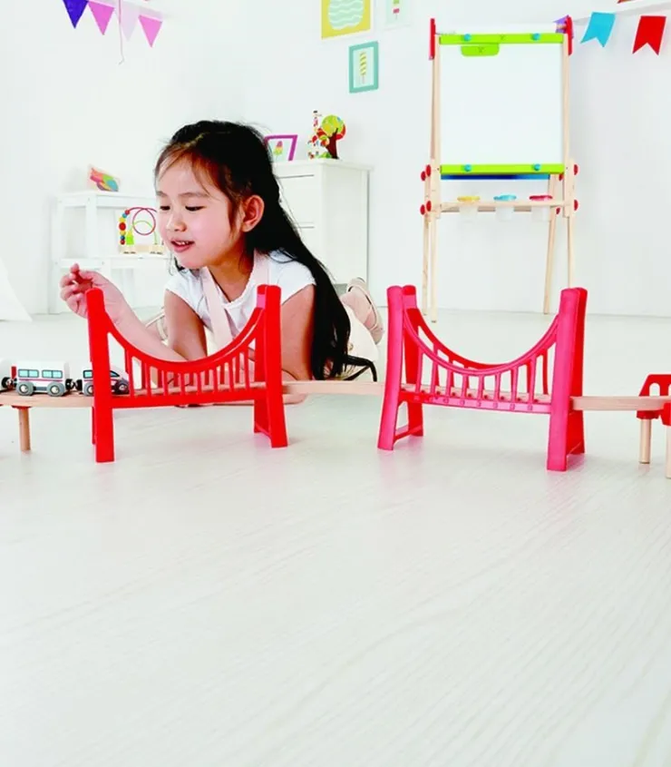 HAPE Wooden Toys | Trains & Train Sets>Extended Double Suspension Bridge