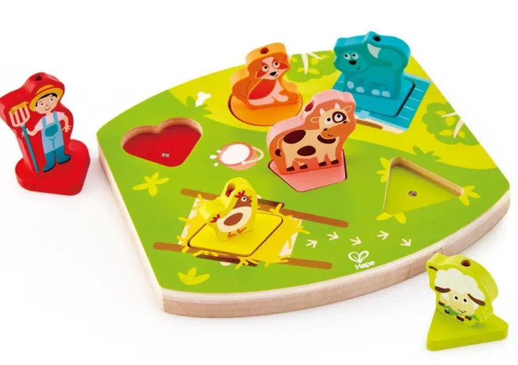 Hape Wooden Toys | Jigsaw Puzzles>Farmyard Sound Puzzle