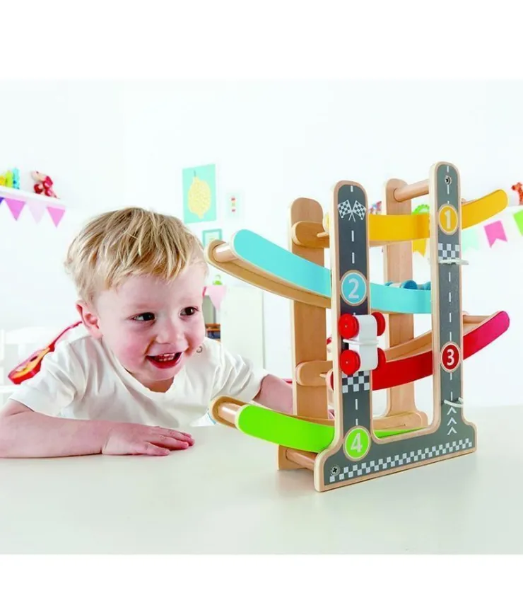 Hape Wooden Toys | Transport Toys>Fast Flip Racetrack