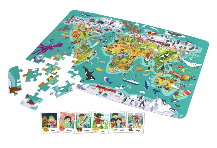 Hape Early Development Toys | Jigsaw Puzzles>World Observation Puzzle