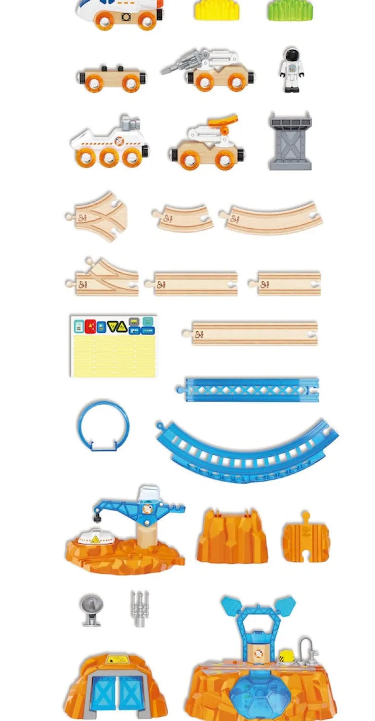 Hape Wooden Toys | Trains & Train Sets>Mars Exploration Rail Set