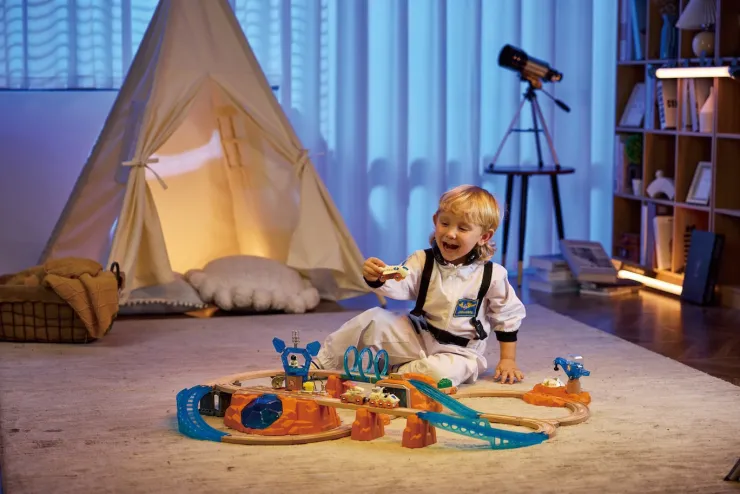 Hape Wooden Toys | Trains & Train Sets>Mars Exploration Rail Set