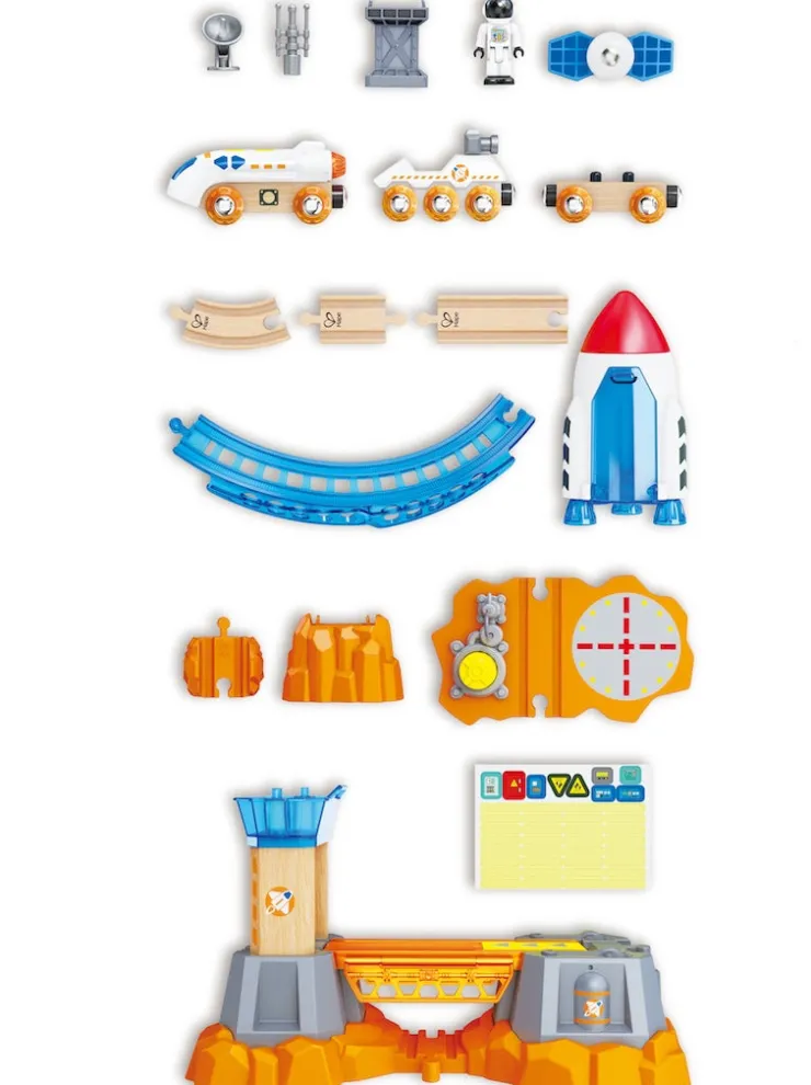 Hape Wooden Toys | Trains & Train Sets>Mars Launch Rail Set
