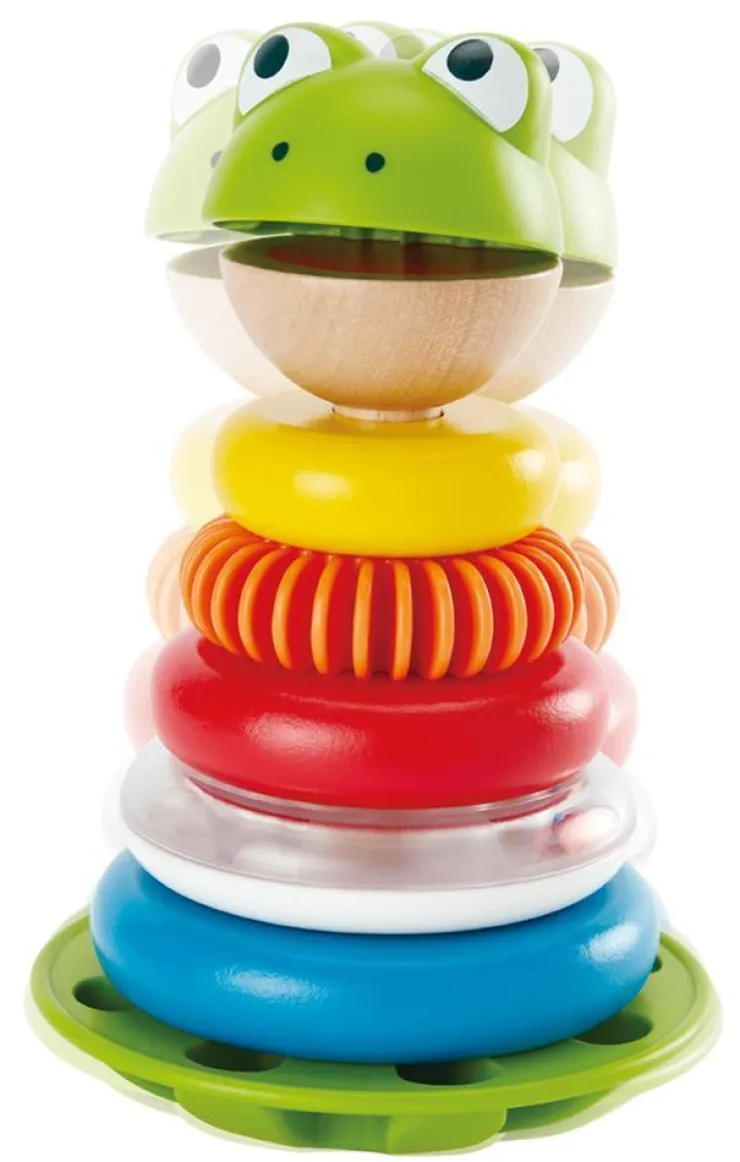 HAPE Wooden Toys | 12 Months+>Mr. Frog Stacking Rings