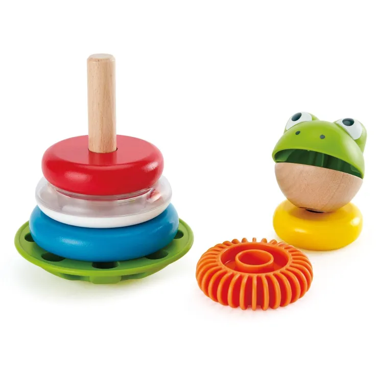 HAPE Wooden Toys | 12 Months+>Mr. Frog Stacking Rings