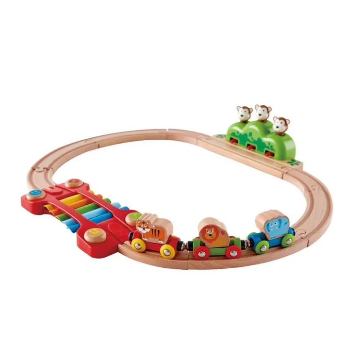 Hape Wooden Toys | Trains & Train Sets>Music and Monkeys Railway