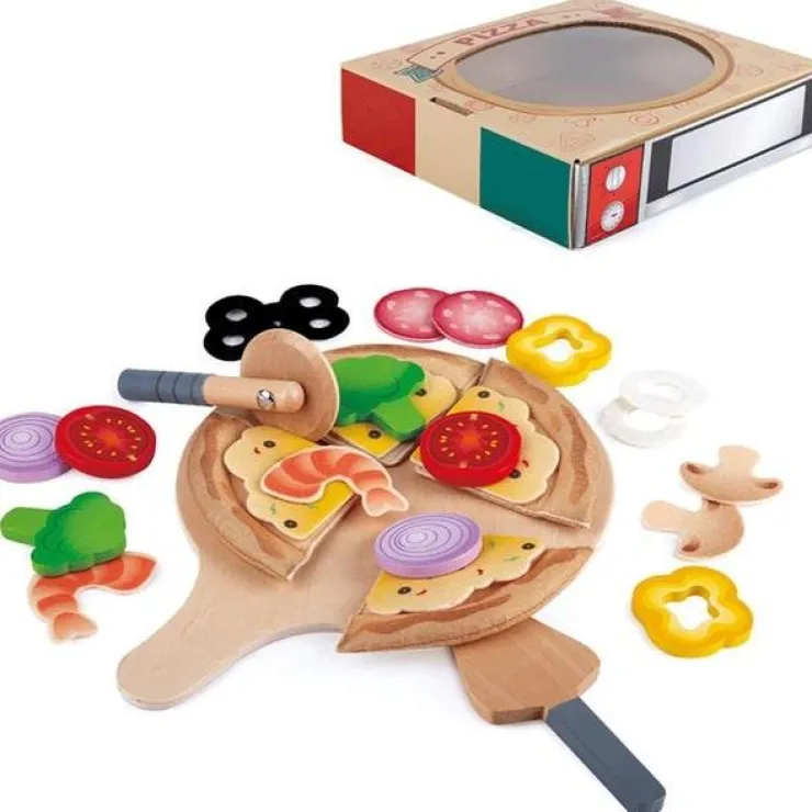 HAPE Kitchen & Food | Wooden Toys>Perfect Pizza Playset