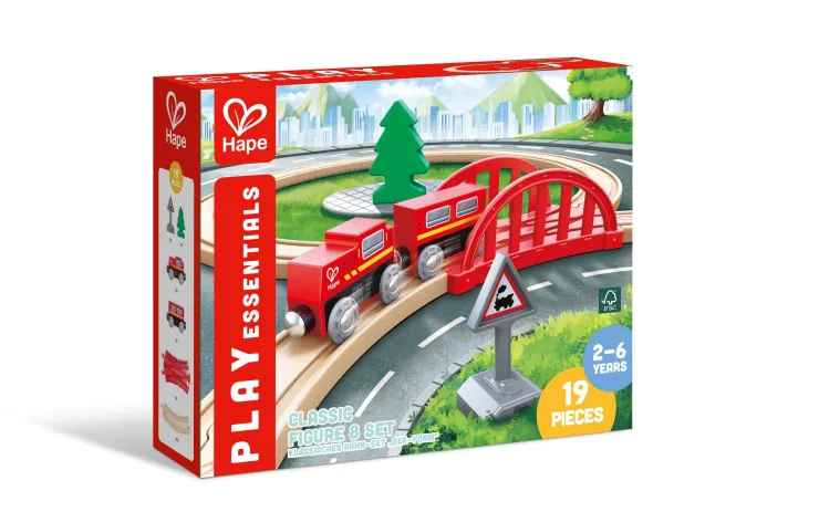 Hape Wooden Toys | Trains & Train Sets>Play Essentials Classic Figure 8 Set