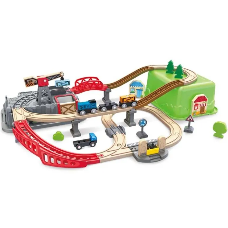 HAPE Wooden Toys | Trains & Train Sets>Railway Bucket Builder Set